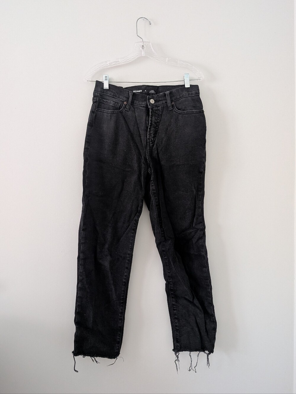 Old Navy Black High-Rise Straight Leg Jeans